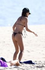 EMILY RATAJKOWSKI in Bikini Playing Football at a Beach in Hamptons 08/08/2020