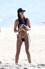 EMILY RATAJKOWSKI in Bikini Playing Football at a Beach in Hamptons 08/08/2020