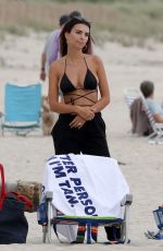 EMILY RATAJKOWSKI in Bikini Top on the Beach in Hamptons 08/25/2020