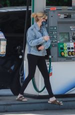 EMMA ROBERTS at a Gas Station in Los Feliz 08/25/2020
