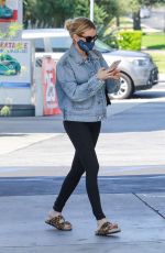 EMMA ROBERTS at a Gas Station in Los Feliz 08/25/2020