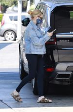 EMMA ROBERTS at a Gas Station in Los Feliz 08/25/2020