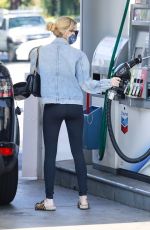 EMMA ROBERTS at a Gas Station in Los Feliz 08/25/2020