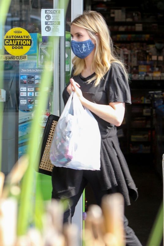 EMMA ROBERTS Out Shopping in Los Feliz 08/18/2020