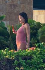 EVA LONGORIA in a Pink Swimsuit in Cabo San Lucas 08/27/2020