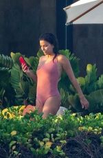 EVA LONGORIA in a Pink Swimsuit in Cabo San Lucas 08/27/2020