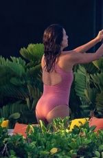 EVA LONGORIA in a Pink Swimsuit in Cabo San Lucas 08/27/2020