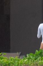 EVA LONGORIA in a White Swimsuit in Cabo San Lucas 08/25/2020