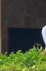 EVA LONGORIA in a White Swimsuit in Cabo San Lucas 08/25/2020