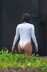 EVA LONGORIA in a White Swimsuit in Cabo San Lucas 08/25/2020