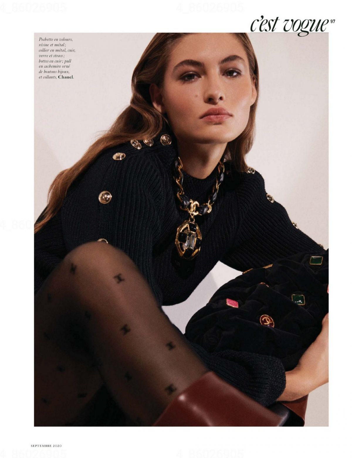 GRACE ELIZABETH in Vogue Magazine, France September 2020 – HawtCelebs