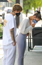 HAILEY and Justin BIEBER Waiting in Line at a Breakfast Joint in West Hollywood 08/20/2020