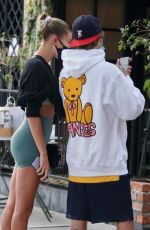 HAILEY and Justin BIEBER Waiting in Line for a Table in West Hollywood 08/17/2020