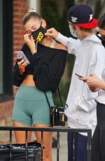 HAILEY and Justin BIEBER Waiting in Line for a Table in West Hollywood 08/17/2020