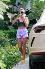 HAILEY and Justine BIEBER at a Home Recording Studio in Los Angeles 08/19/2020