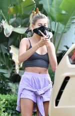 HAILEY and Justine BIEBER at a Home Recording Studio in Los Angeles 08/19/2020