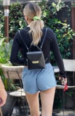 HAILEY BIEBER in SHorts Out to Lunch in West Hollywood 08/25/2020