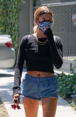 HAILEY BIEBER in SHorts Out to Lunch in West Hollywood 08/25/2020
