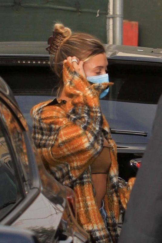 HAILEY BIEBER Leaves a Studio in Los Angeles 08/18/2020