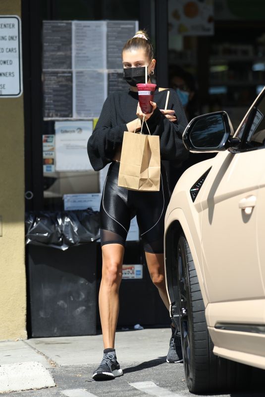 HAILEY BIEBER Out for Juice in West Hollywood 08/28/2020
