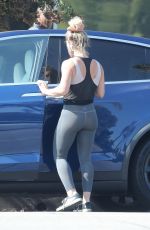 HILARY DUFF Leaves a Starbucks in Los Angeles 08/25/2020