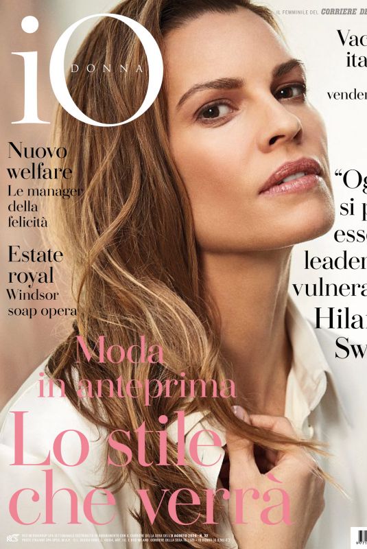 HILARY SWANK in Io Donna Del Corriere Della Sera, August 2020