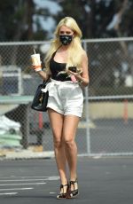 HOLLY MADISON Arrives at a Studio in Los Angeles 08/24/2020
