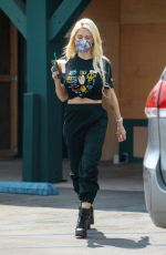 HOLLY MADISON at a Gas Station in Los Angeles 08/21/2020