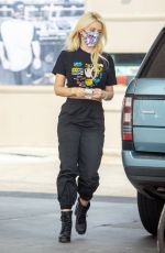 HOLLY MADISON at a Gas Station in Los Angeles 08/21/2020