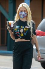 HOLLY MADISON at a Gas Station in Los Angeles 08/21/2020