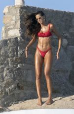 IIZABEL GOULART in a Red Bikini at Her Hotel in Greece 08/13/2020