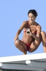 IIZABEL GOULART in a Red Bikini at Her Hotel in Greece 08/13/2020