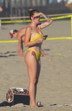 IRELAND BALDWIN in a Yellow Swimsuit on the Beach in Malibu 08/10/2020