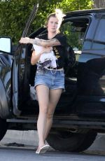 IRELAND BALDWIN in Denim Shorts Out in Los Angeles 08/05/2020