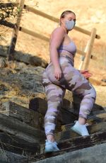 ISKRA LAWRENCE in Tights Out Hiking in Los Angeles 08/30/2020