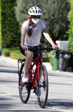 ISLA FISHER Out on Bike Ride in Los Angeles 07/31/2020