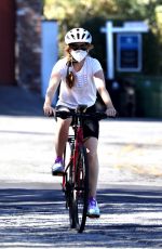ISLA FISHER Out on Bike Ride in Los Angeles 07/31/2020