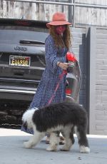 ISLA FISHER Out with Her Dog in West Hollywood 08/21/2020