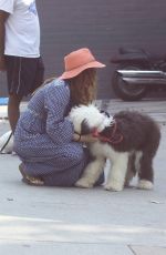 ISLA FISHER Out with Her Dog in West Hollywood 08/21/2020