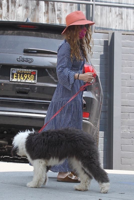 ISLA FISHER Out with Her Dog in West Hollywood 08/21/2020