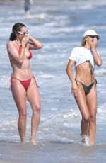 JENNIFER FLANVIN, SISTINE, SOPHIA and SCARLET STALLONE Out in the Beach in Malibu 08/15/2020