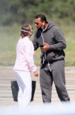 JENNIFER LOPEZ and Alex Rodriguez at a Private Airport in New York 08/30/2020