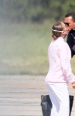 JENNIFER LOPEZ and Alex Rodriguez at a Private Airport in New York 08/30/2020