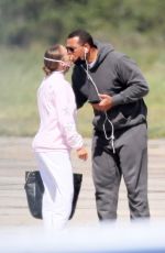 JENNIFER LOPEZ and Alex Rodriguez at a Private Airport in New York 08/30/2020