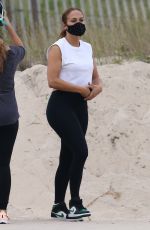 JENNIFER LOPEZ Out on the Beach in Hamptons 08/14/2020