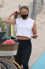 JENNIFER LOPEZ Out on the Beach in Hamptons 08/14/2020