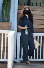 JESSICA GOMES in a Jumpsuit Out for Lunch in West Hollywood 08/21/2020