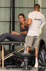 KAIA GERBER and CARA DELEVINGNE Workout at a Gym in Los Angeles 08/11/2020