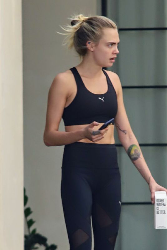 KAIA GERBER and CARA DELEVINGNE Workout at a Gym in Los Angeles 08/11/2020