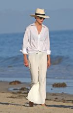 KARLIE KLOSS Out on the Beach in Santa Monica 08/02/2020